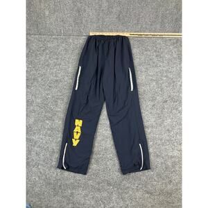 Navy Track Pants Boys Size 12 Blue Windbreaker Athletic Reflective Logo Joggers